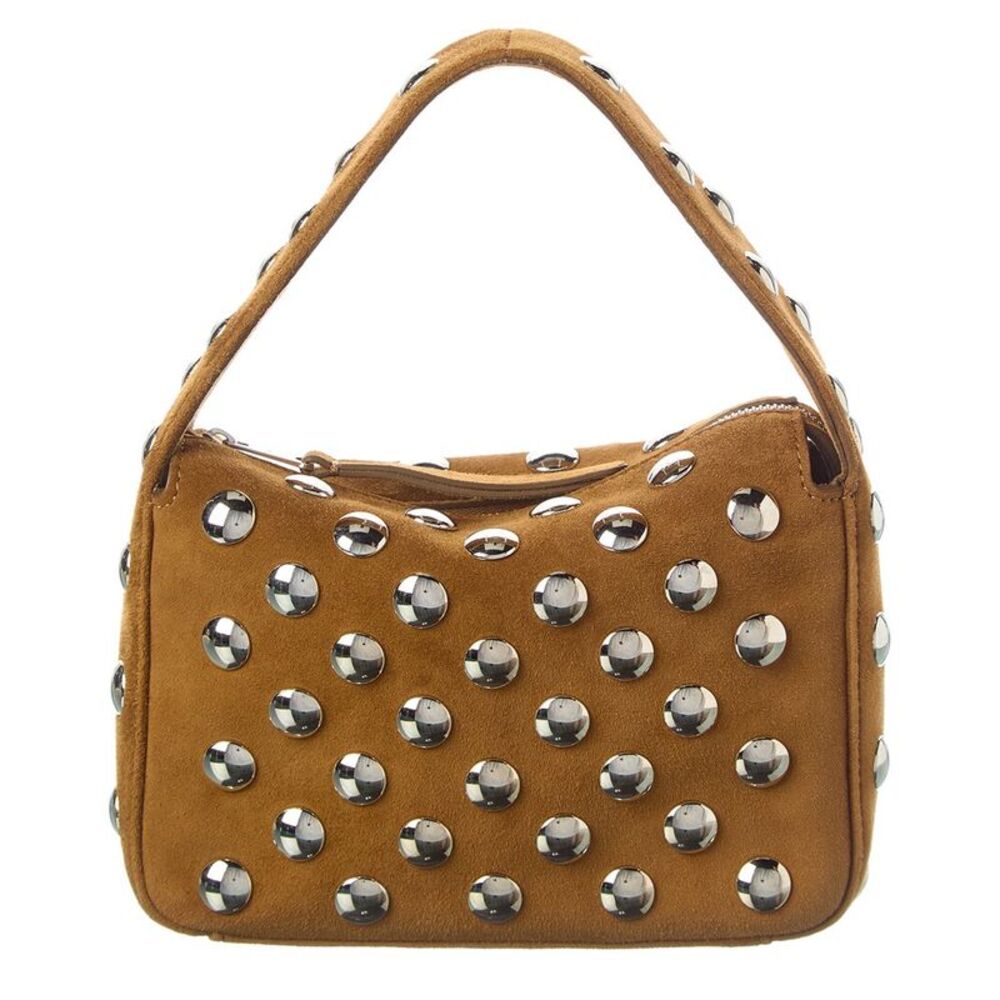 Khaite Elena Small Suede Shoulder Bag, Brown